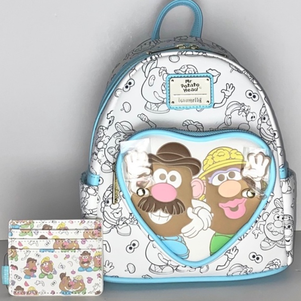 Loungefly Mr Mrs Potato Head Mini Backpack with Card Holder